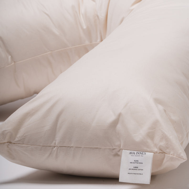 V Shaped Wool & Organic Cotton Body Pillow