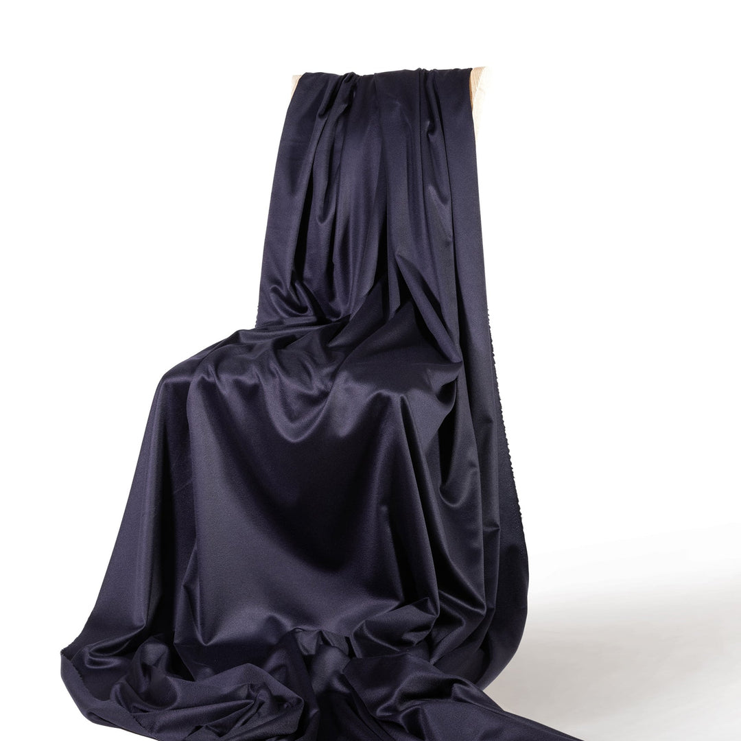 Navy Teasel-Finished Luxury Cashmere Blanket
