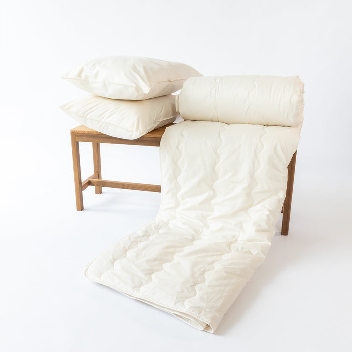 Luxury Bedding Bundle – Cashmere & Wool Duvet and Twin Pillow Set