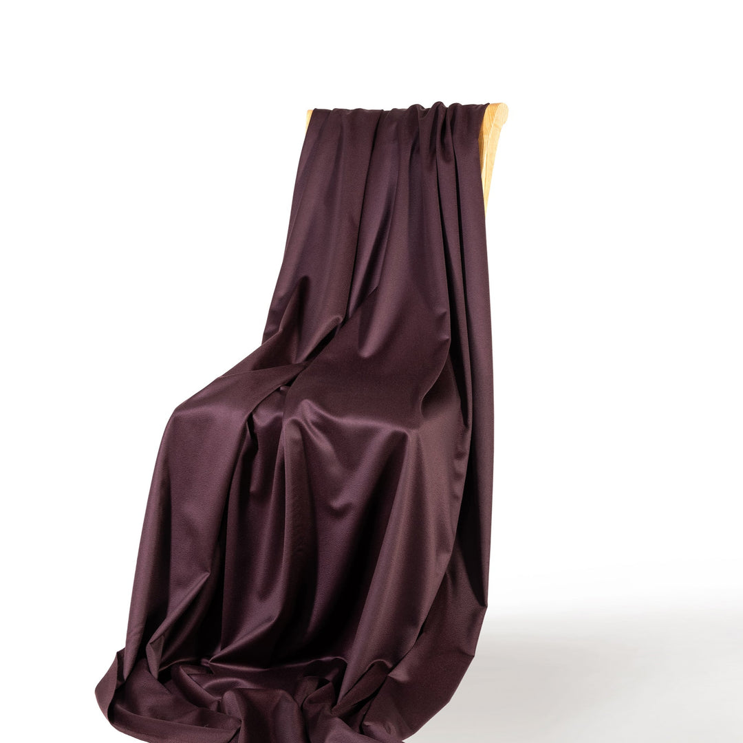 Aubergine Teasel-Finished Luxury Cashmere Blanket