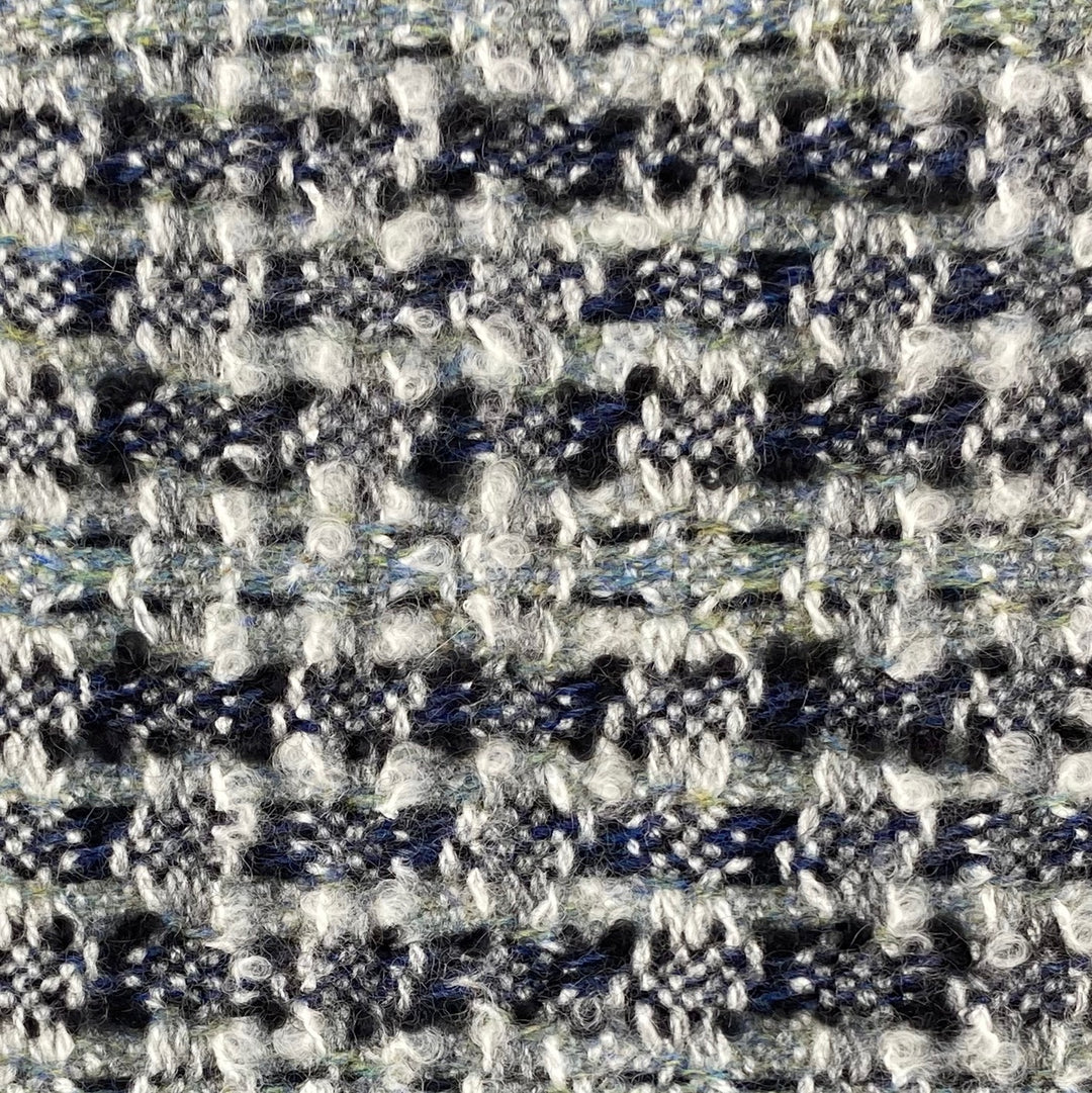 Grey & Aqua Textured Cashmere Blanket