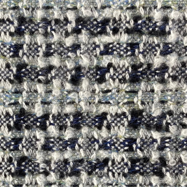 Grey & Aqua Textured Cashmere Blanket