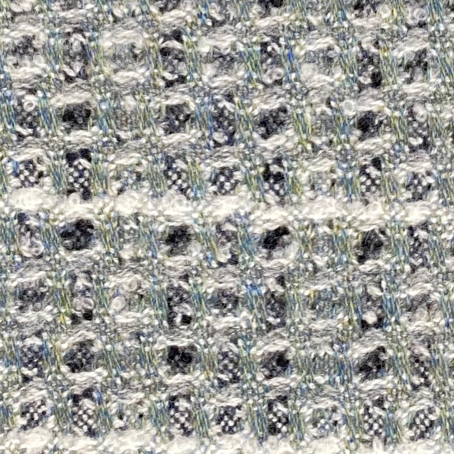 Grey & Aqua Textured Cashmere Blanket