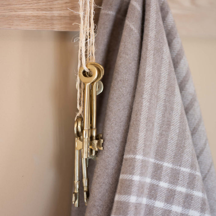 Camel Ombre Check Luxury Cashmere Blanket
