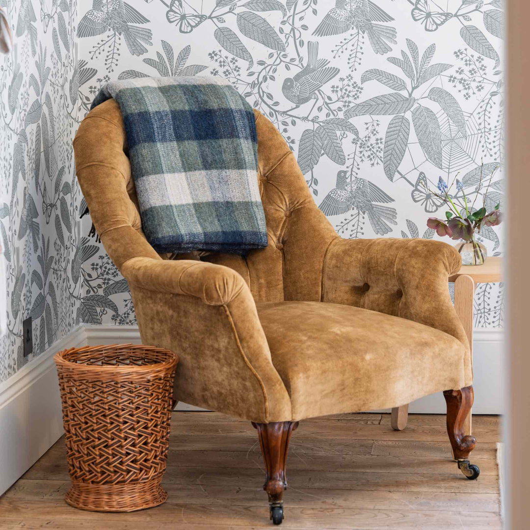 Green Check Luxury Wool Utility Blanket