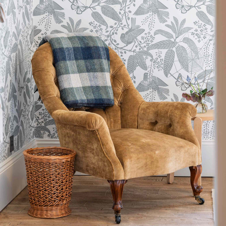 Green Check Luxury Wool Utility Blanket