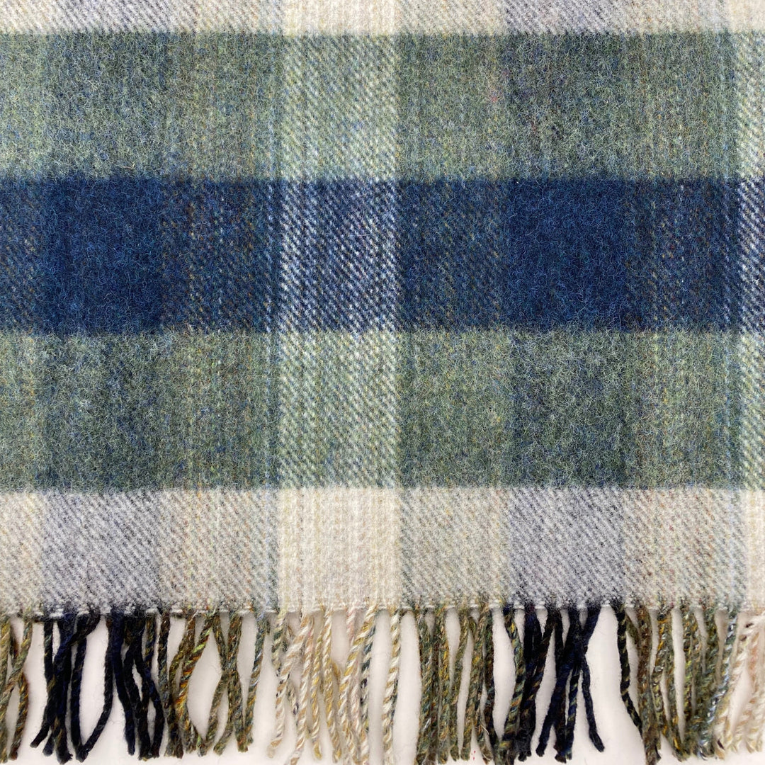 Green Check Luxury Wool Utility Blanket