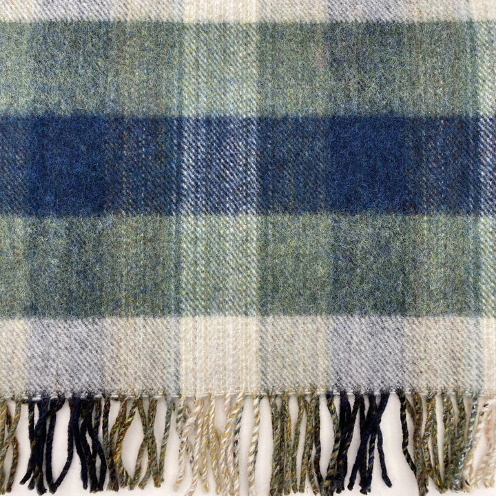 Green Check Luxury Wool Utility Blanket