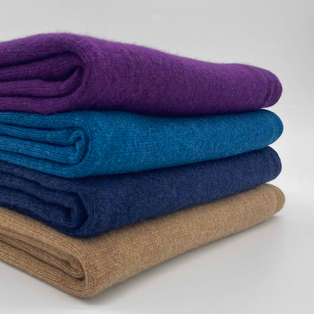 Teal Blue Cashmere Travel Wrap