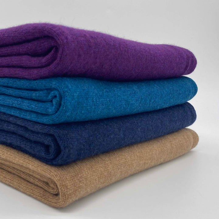 Teal Blue Cashmere Travel Wrap