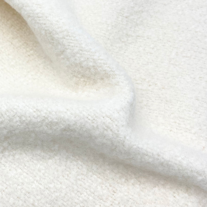 Heavy Cream Luxury Boucle Wool Blanket