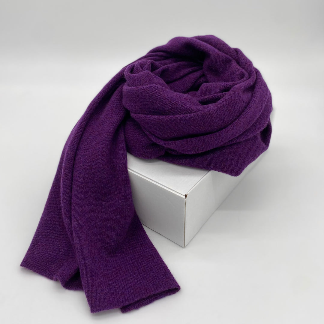 Purple cashmere wrap
