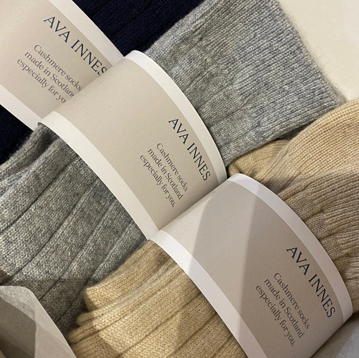 Set Of 3 Men's Luxury Ribbed Cashmere Socks