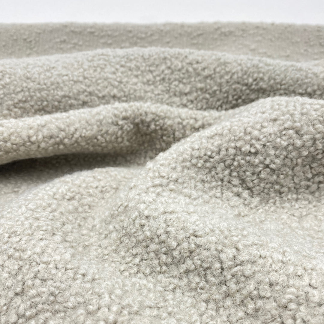 Heavy Soft Grey Luxury Boucle Wool Blanket