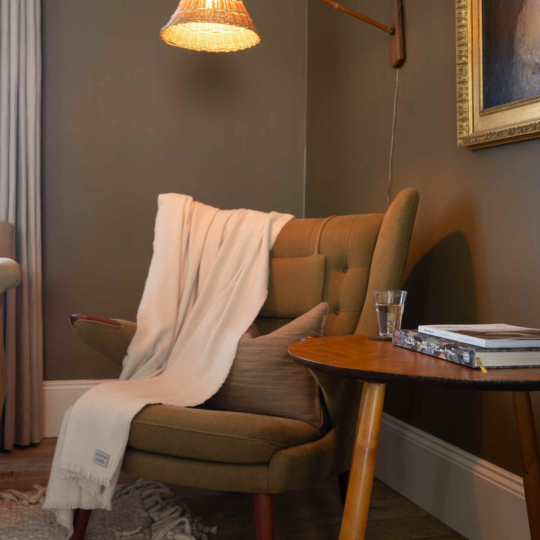 Soft Cream Luxury Cashmere Blanket