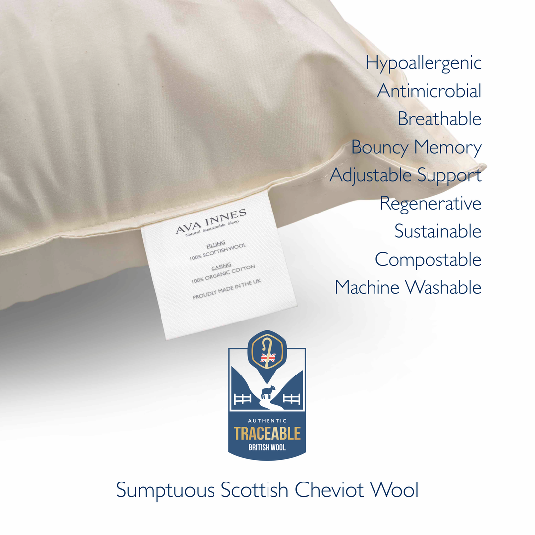 Luxury Wool & Organic Cotton Body Pillow