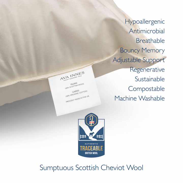 Luxury Wool & Organic Cotton Body Pillow