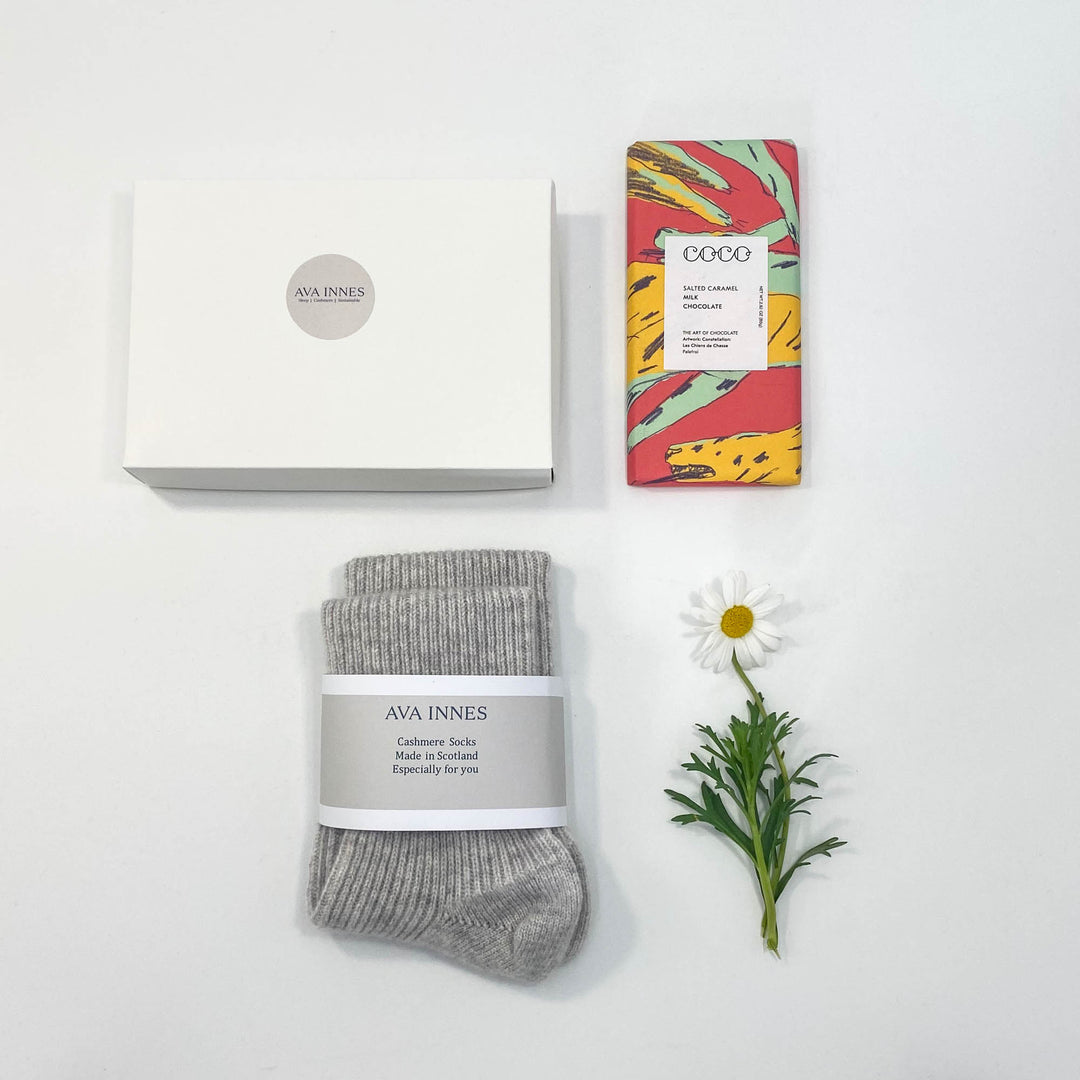 Ava Innes Cashmere and Chocolate gift box for her, Scotland