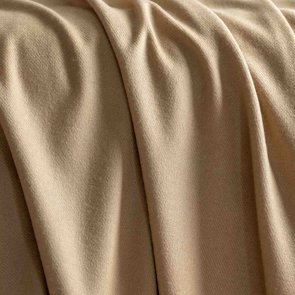 Light Camel Lightweight Cashmere Blanket | Made In The UK | Ava Innes