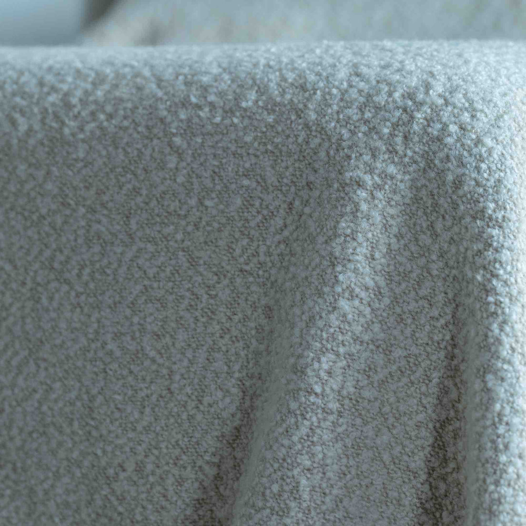 Large Cream Boucle Wool Blanket