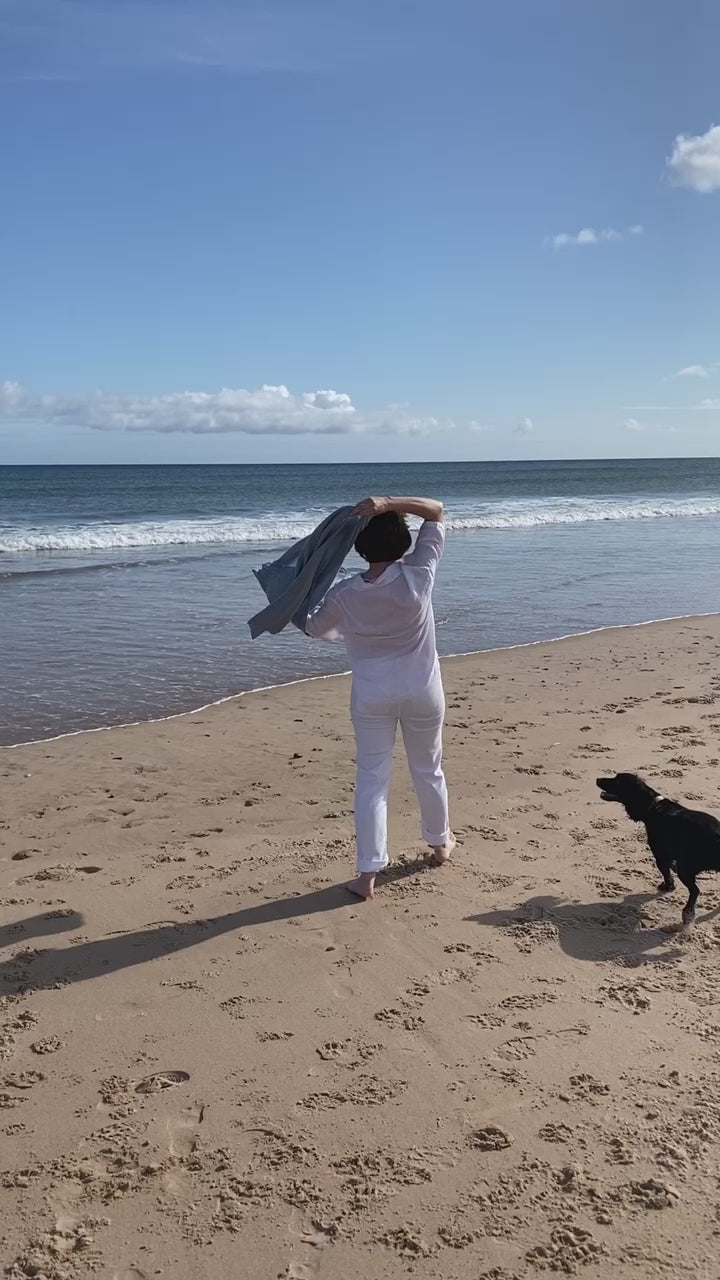 Light Blue Cashmere Travel Wrap