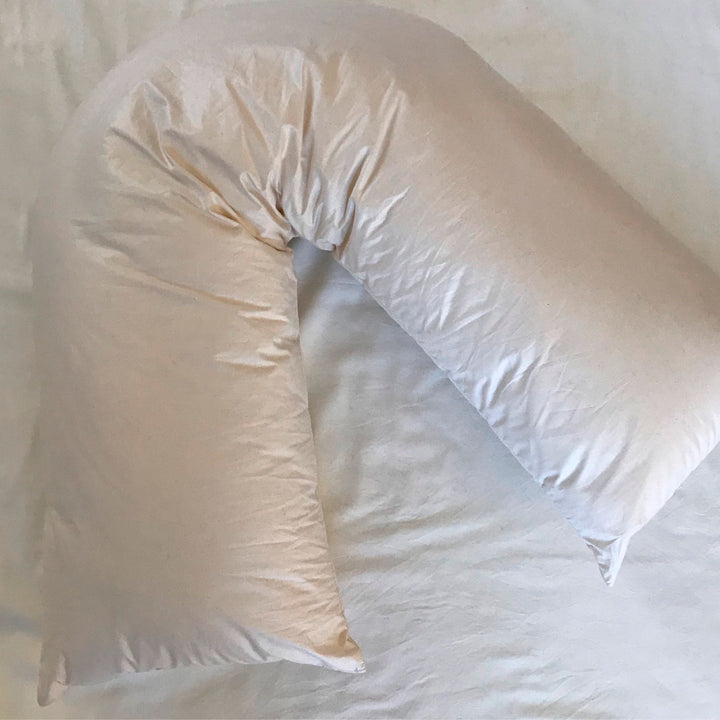 V Shaped Organic Cotton Zipped Pillowcase | Made In The UK | Ava Innes