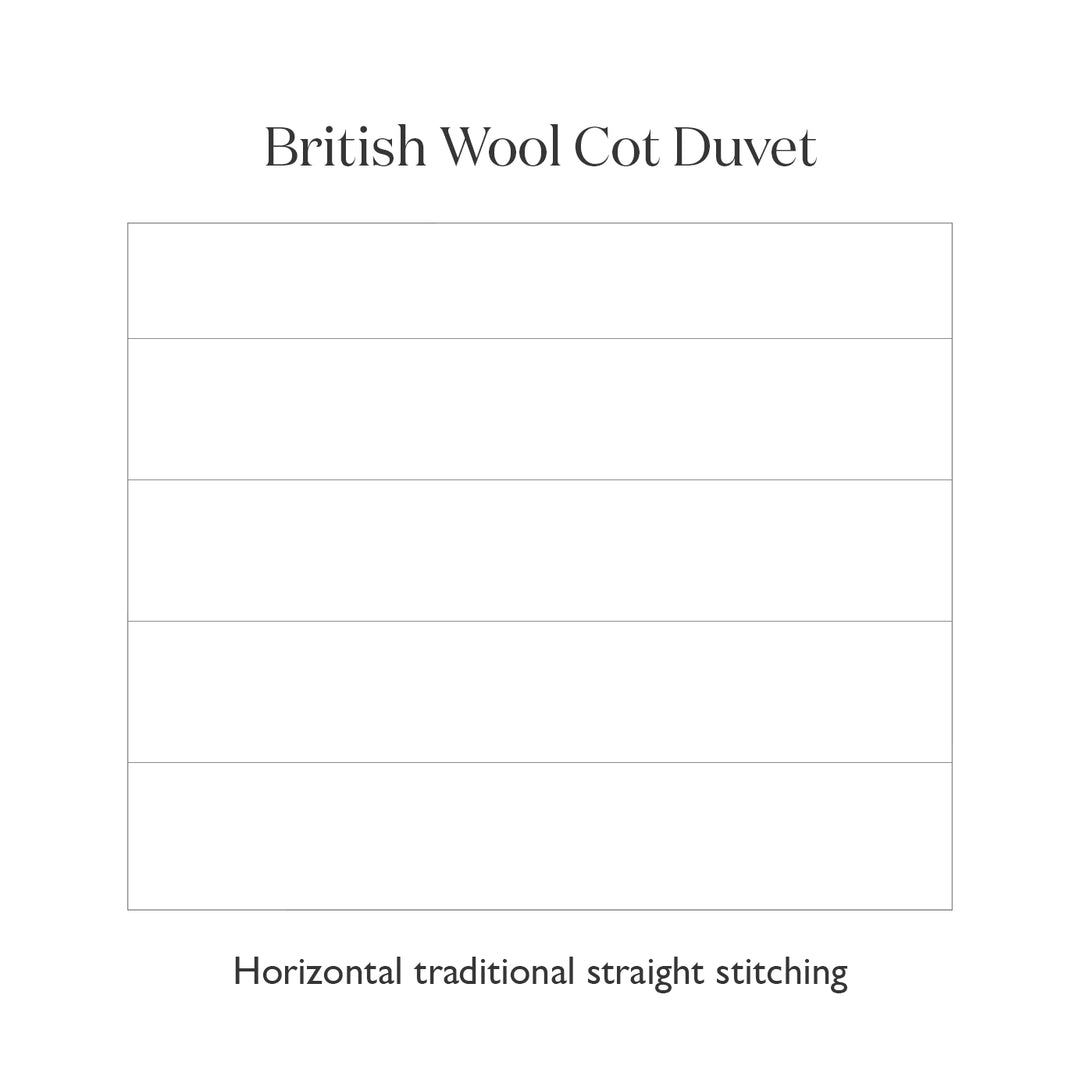 100% Scottish Wool Cot Bed Duvet, 4 Tog