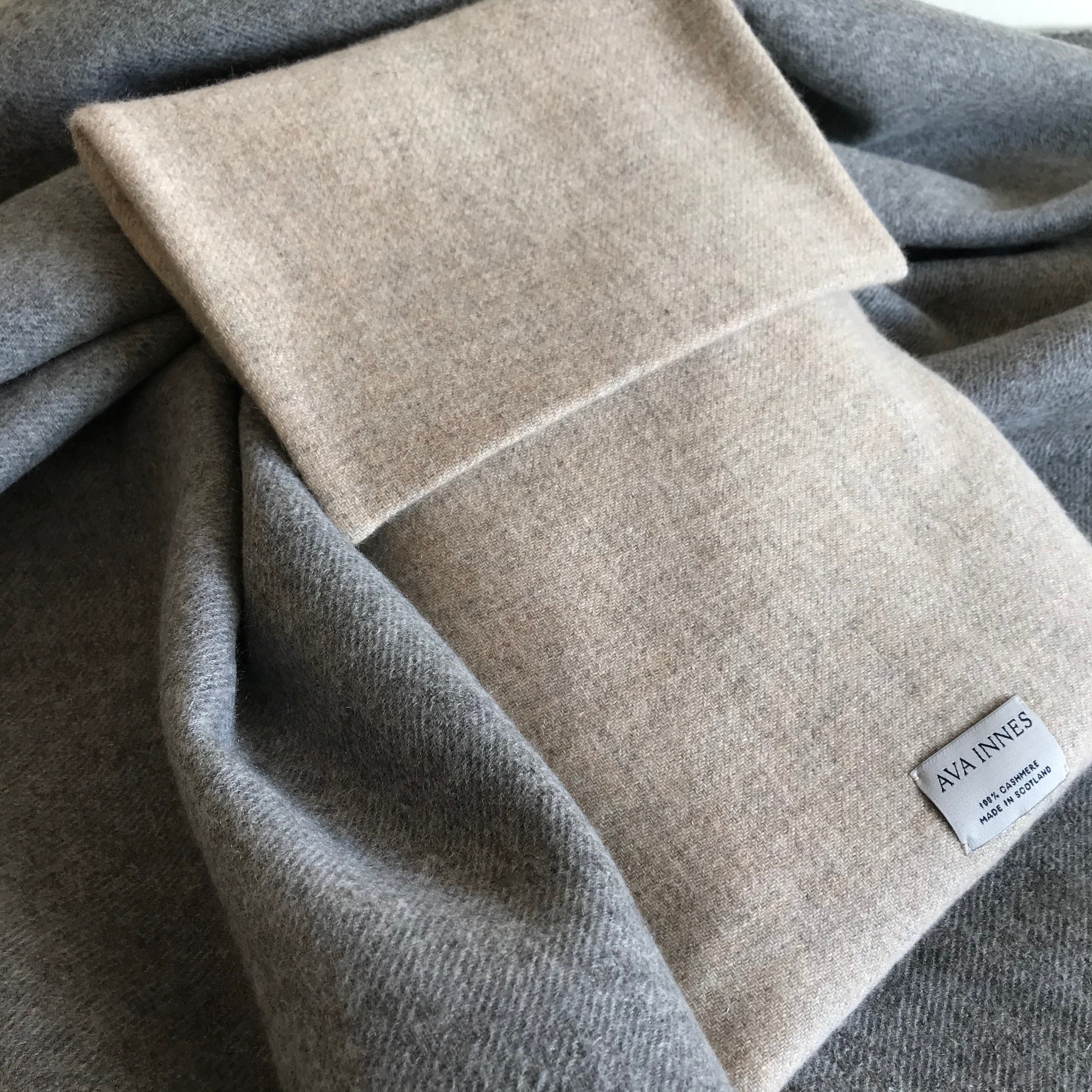Luxury Merino Cashmere Wool Natural Hot Water Bottle Cover