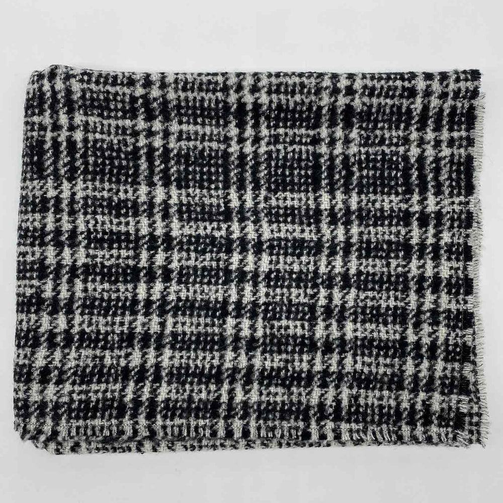 Ava Innes Black an White Boucle Cashmere Blanket