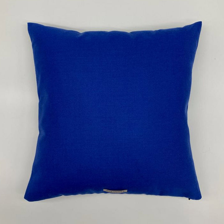 Royal Blue Pure Wool Cushion | Made In The UK | Ava Innes