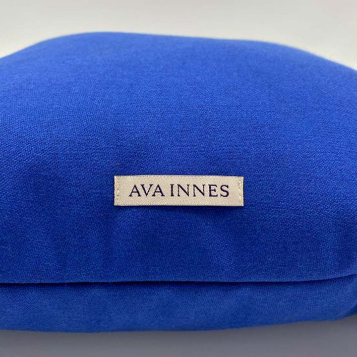 Royal Blue Pure Wool Cushion | Made In The UK | Ava Innes
