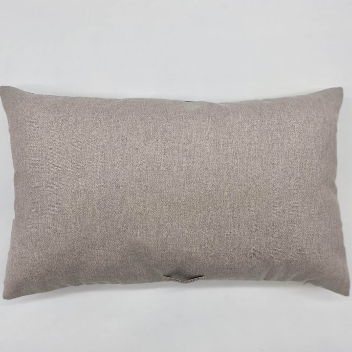 Beige Oatmeal & Yellow Cashmere Cushion | Made In The UK | Ava Innes