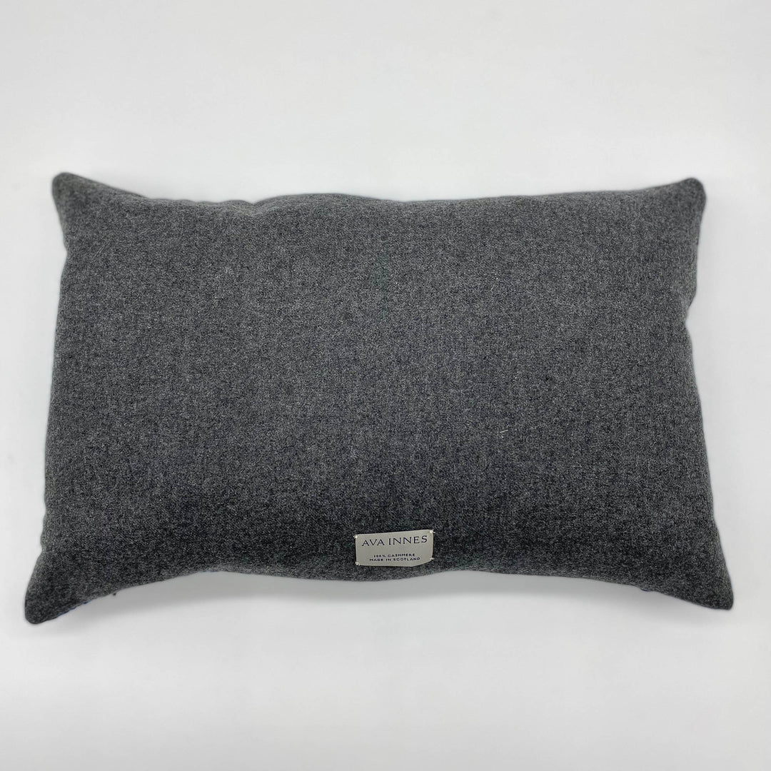 Blue Tweed Two Piece Fine Wool Cushion | Made In The UK | Ava Innes