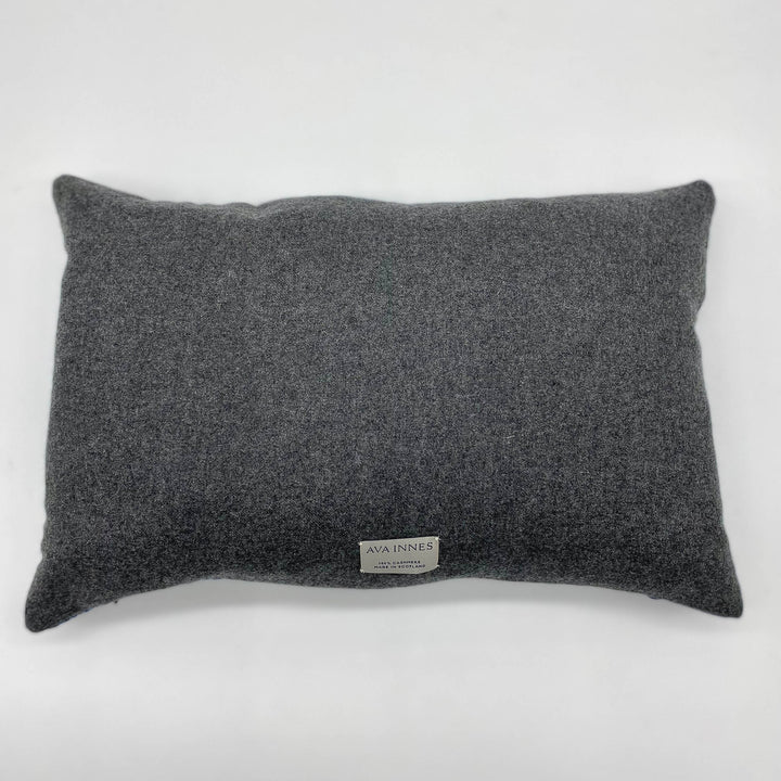 Blue Tweed Two Piece Fine Wool Cushion | Made In The UK | Ava Innes