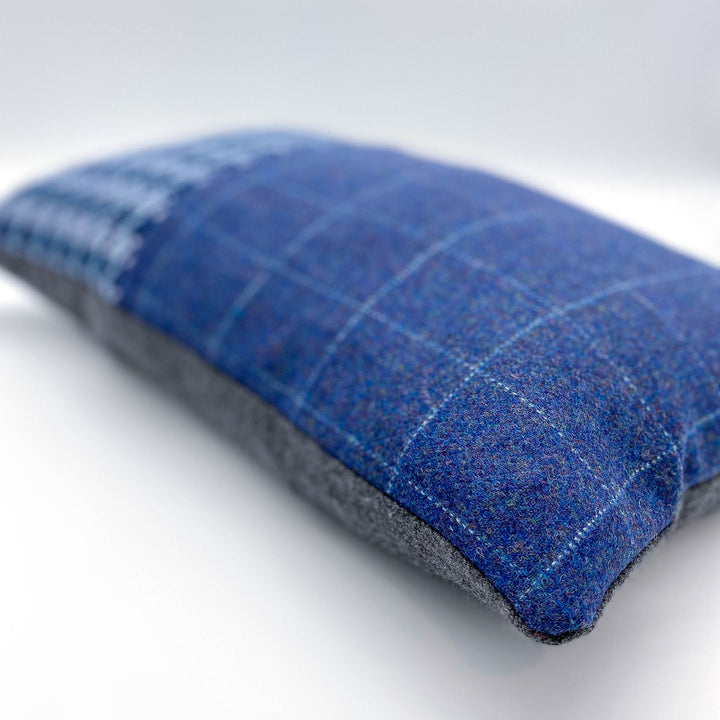 Blue Tweed Two Piece Fine Wool Cushion | Made In The UK | Ava Innes