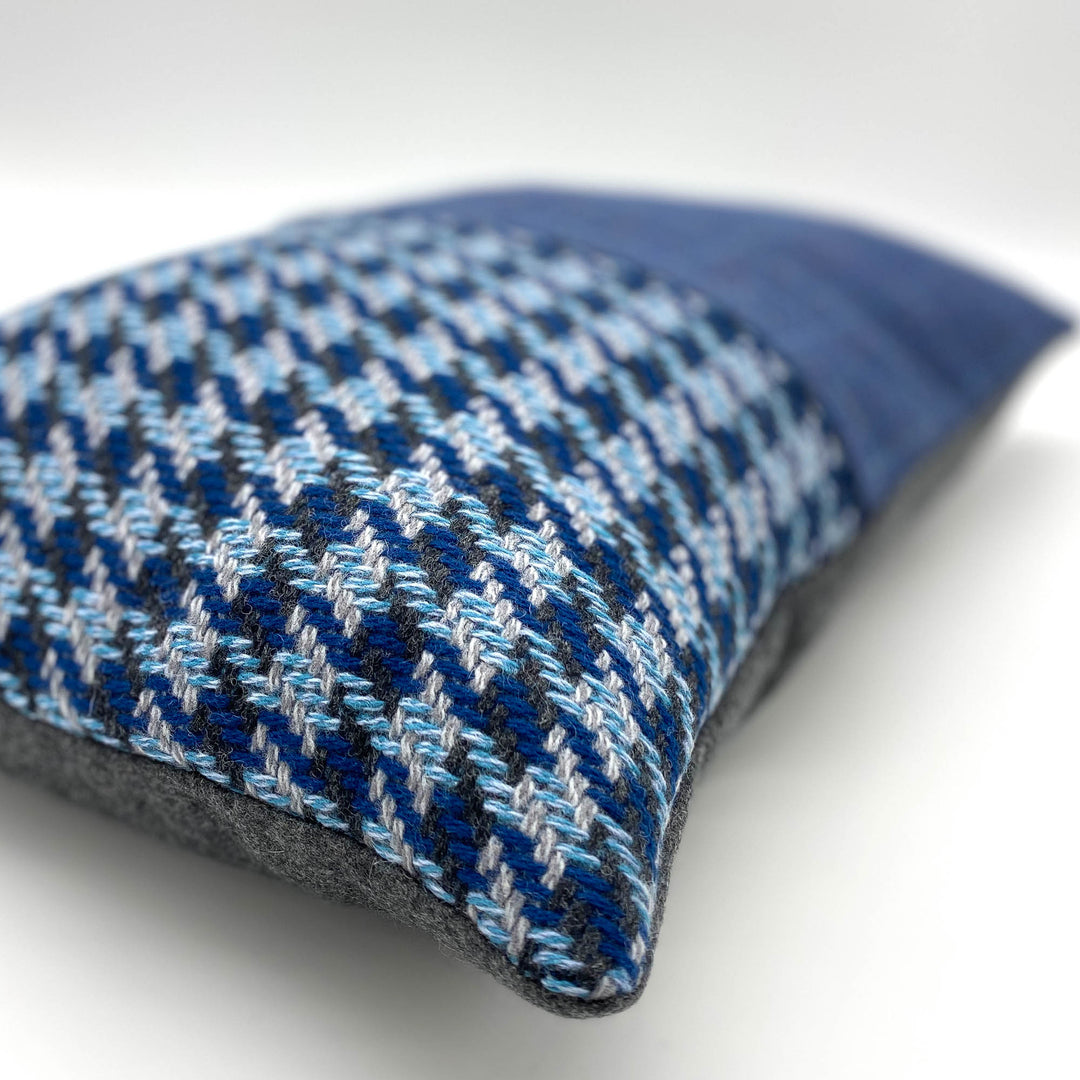 Blue Tweed Two Piece Fine Wool Cushion | Made In The UK | Ava Innes
