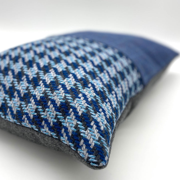 Blue Tweed Two Piece Fine Wool Cushion | Made In The UK | Ava Innes