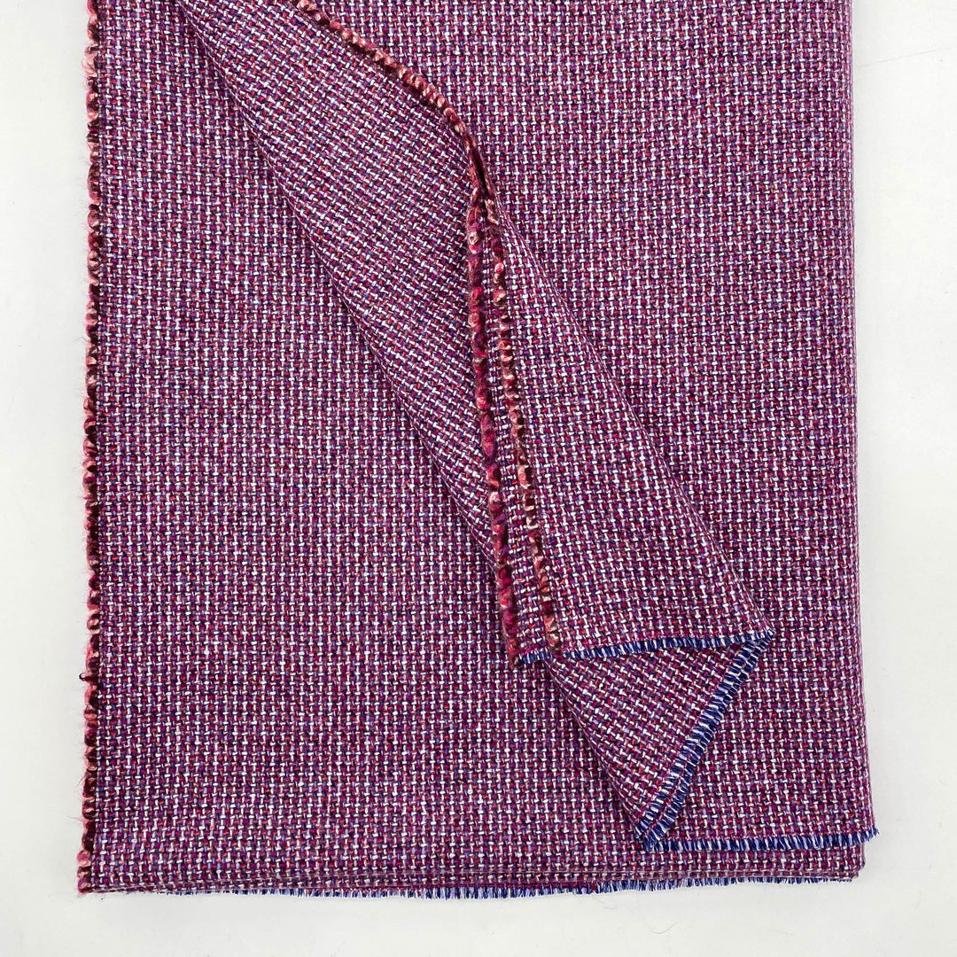 Pink and Blue Tweed Luxury Cashmere Throw