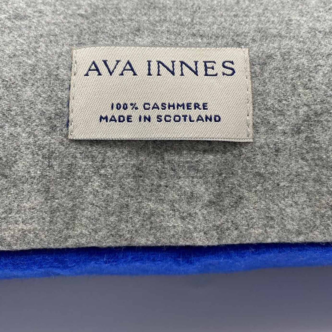Blue Eilidh Cashmere Cushion | Made In The UK | Ava Innes
