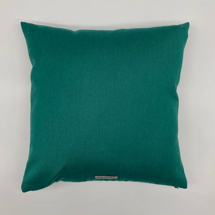 Emerald Green Pure Wool Cushion | Made In The UK | Ava Innes