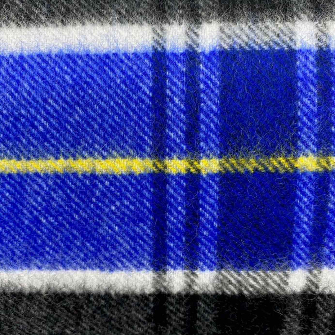 Blue Finlay Check Cashmere Cushion | Made In The UK | Ava Innes