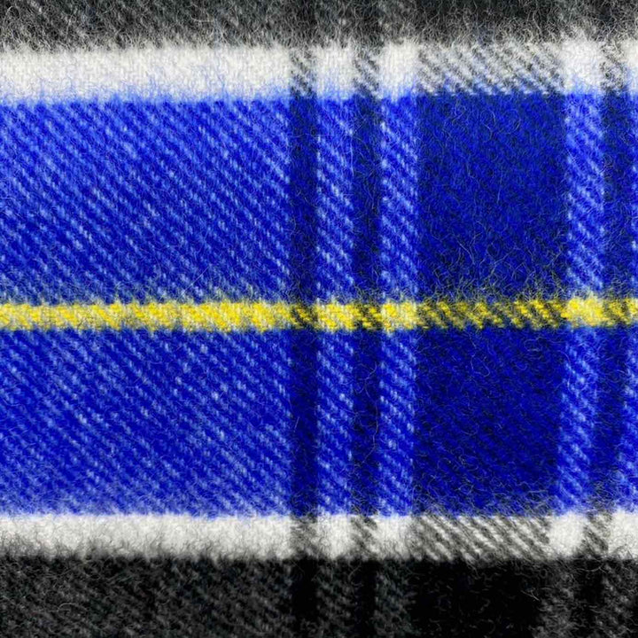 Blue Finlay Check Cashmere Cushion | Made In The UK | Ava Innes