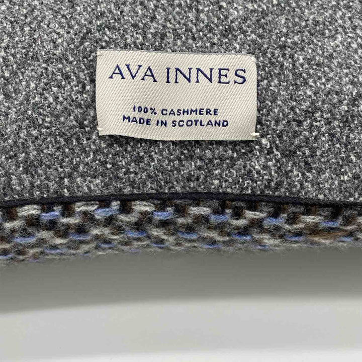 Iona Grey Luxury Cashmere Cushion | Made In The UK | Ava Innes