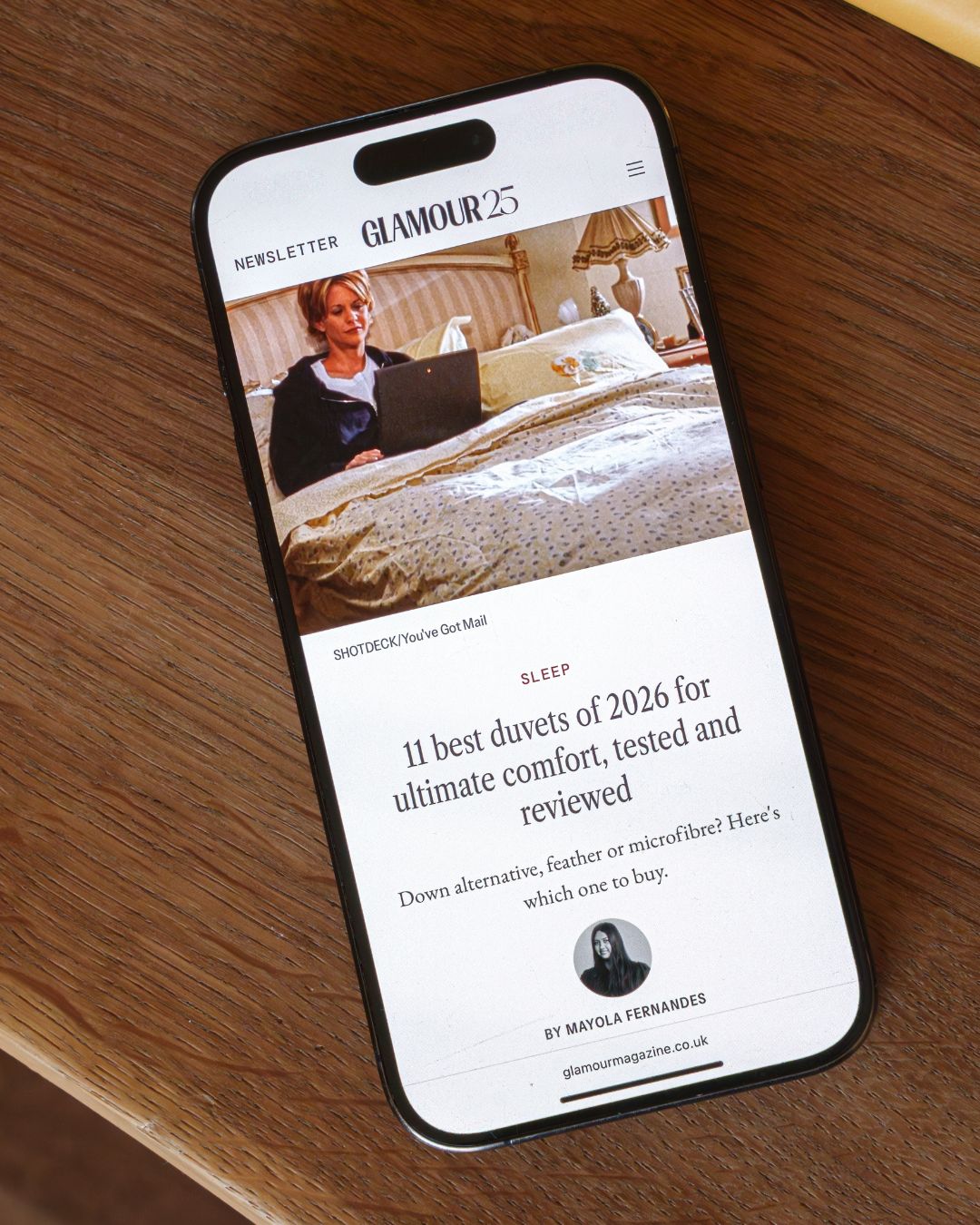 Ava Innes Named Best Luxury Duvet 2026 by Glamour UK