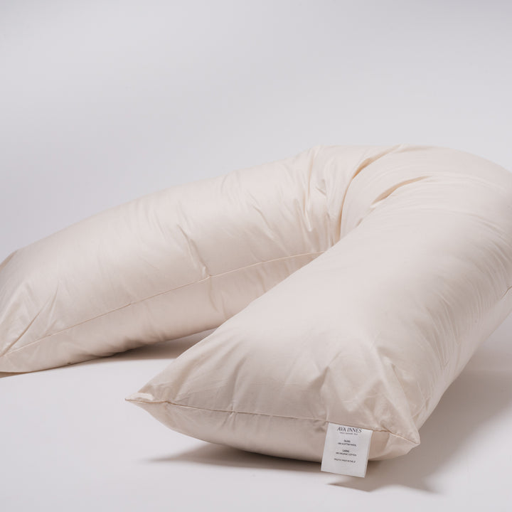 V Shaped Wool & Organic Cotton Body Pillow