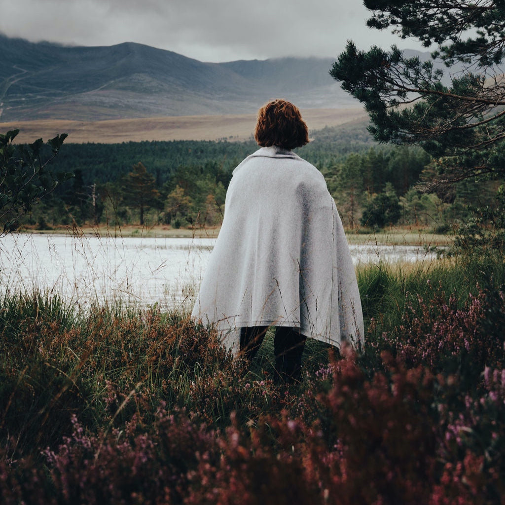 Light Grey Cashmere Travel Wrap