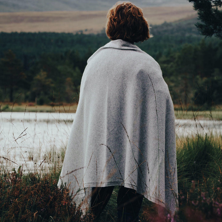Light Grey Cashmere Travel Wrap