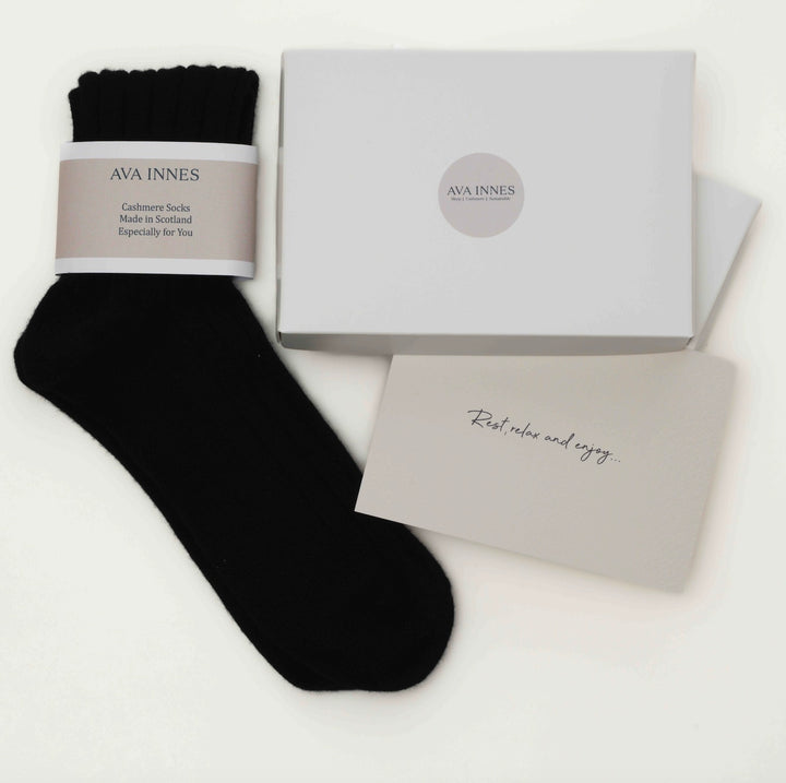 Set Of 3 Men's Luxury Ribbed Cashmere Socks