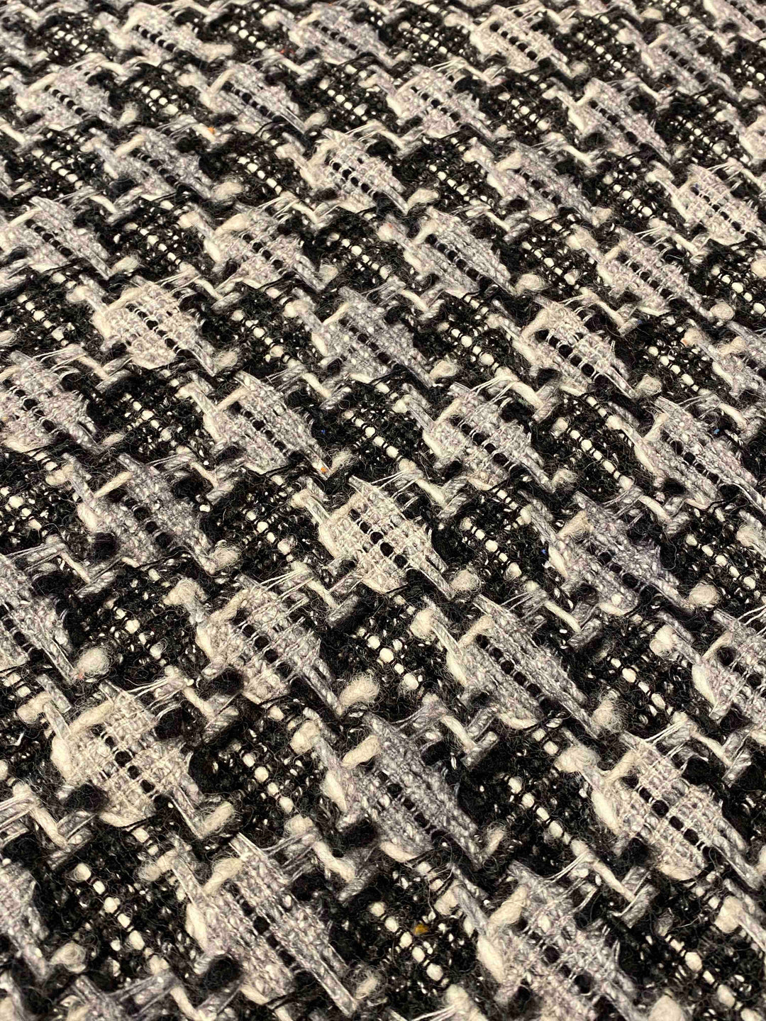 Black & White Textured Luxury Wool Blanket