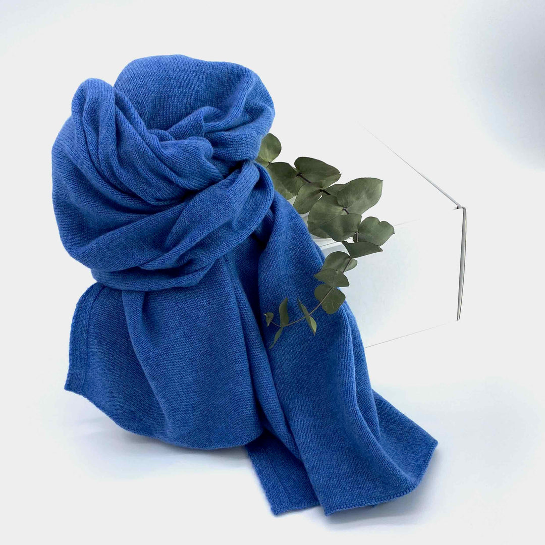 Blue Luxury Light Pure Cashmere Wrap